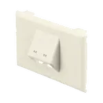 [Nexus:syscom] 1 - Placa de Pared Horizontal T70, Salida Para 2 Puertos Mini-Com, Con Espacios Para Etiquetas, Color Blanco Mate T70FH2IW imagen 1