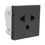 [Nexus:syscom] 2 - Módulo para Tomacorriente Euroamericano / Color Grafito / 45x45 mm (1.77 x 1.77 Pulgadas) / Compatible con Torres y Cajas para Escritorio de la Marca Simon SM-TCEA-G imagen 2
