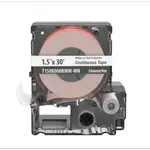 [Nexus:syscom] 1 - Casete de Etiquetas de Poliéster de Cinta Continua, Color Blanco Sobre Rojo, Uso Interior/Exterior, 35.8 mm de Ancho x 9 Metros de Largo (29.53 pies) T150X000BWM-WH imagen 1