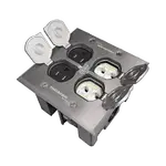 [Nexus:syscom] 2 - Caja de Piso con Tapa Abatible de Aluminio para| Energía + Voz/Datos para uso en Interior TH-CPA-CD imagen 2