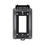 [Nexus:syscom] 1 - Caja Protectora de Contactos para Exterior / Policarbonato de Alto Impacto / Protección NEMA 3R / 127V 15A 60Hz / Tapa Transparente Base Negra / Resistente a Intemperie UV TH-CPE imagen 1
