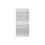 [Nexus:syscom] 1 - (S80BMD64/9) Placa Voz y Datos Inclinada con Guardapolvo y Adaptador Doble para RJ45 Keystone SMFP2KEYA imagen 1