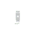[Nexus:syscom] 1 - Marco de Módulo, Para Placas Frontales Estándar GFCI, Acepta 2 Módulos Mini-Com, Color Blanco CFG1WH imagen 1