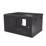 [Nexus:syscom] 1 - Gabinete de Pared de 6U con Puerta de Cristal Templado, 479.5 mm de Profundidad, Rack de 19'', Acero Reforzado Color Negro. SR-1906-LH2G imagen 1