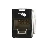 [Nexus:syscom] 1 - Jack Ultramax Cat5e, UTP, Montaje Híbrido en Placa de Pared (Plano y Angulado), Color Negro, Punch Down U5-H01NS imagen 1