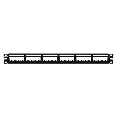 [Nexus:syscom] 1 - Panel de Parcheo Modular Mini-Com (Sin Conectores), Ultimate IDÆ, Plano, Sin Blindaje, Con Etiqueta y Cubierta, de 24 Puertos, 1UR UICMPP24BLY imagen 1