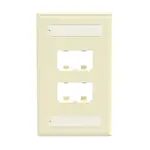 [Nexus:syscom] 2 - Placa de Pared Vertical Clásica, Salida Para 4 Puertos Mini-Com, Con Espacios Para Etiquetas, Color Marfil CFPL4EIY imagen 2
