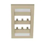 [Nexus:syscom] 1 - Placa de Pared Vertical Ejecutiva, Salida Para 6 Puertos Mini-Com, Con Espacios Para Etiquetas, Color Marfil CFPE6EIY imagen 1