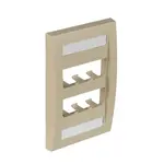 [Nexus:syscom] 2 - Placa de Pared Vertical Ejecutiva, Salida Para 6 Puertos Mini-Com, Con Espacios Para Etiquetas, Color Marfil CFPE6EIY imagen 2