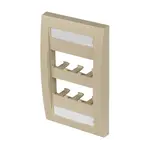 [Nexus:syscom] 3 - Placa de Pared Vertical Ejecutiva, Salida Para 6 Puertos Mini-Com, Con Espacios Para Etiquetas, Color Marfil CFPE6EIY imagen 3