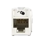 [Nexus:syscom] 1 - Jack Ultramax Cat5e, UTP, Montaje Híbrido en Placa de Pared (Plano y Angulado), Color Blanco, Punch Down U5-H02NS imagen 1