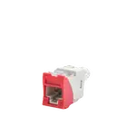 [Nexus:syscom] 3 - Jack Ultramax Cat6a, Utp, Montaje Híbrido en Placa de Pared (Plano y Angulado), Color Rojo, Punch Down U6A-H03NS imagen 3