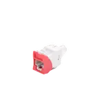 [Nexus:syscom] 2 - Jack Ultramax Cat5e, UTP, Montaje Híbrido en Placa de Pared (Plano y Angulado), Color Rojo, Punch Down U5-H03NS imagen 2
