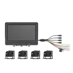 [Nexus:syscom] 1 - Sistema de Monitoreo Local / 4 Cámaras 1080p para Exterior (IP68) y Pantalla LCD de 7" a Color / Memoria Micro SD de 64 GB (Expandible a 512 GB) / Soporta Cambio de Cámara al Dar Reversa al Vehiculo / Accesorios de Instalación AE-VD2501A-A imagen 1