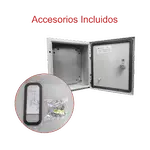 [Nexus:syscom] 6 - Gabinete de Acero IP66 Uso en Intemperie (400 x 400 x 200 mm) con Placa Trasera Interior de Metal y Compuerta Inferior Atornillable (Incluye Chapa y Llave T). PST-4040-20A imagen 6