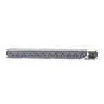 [Nexus:syscom] 2 - PDU Básico para Distribución de Energía, Enchufe de Entrada NEMA 5-15P, Con 12 Contactos NEMA 5-20R, Instalación Horizontal de 19in, 1UR, 15 Amp, 120 Vca P12B01M imagen 2
