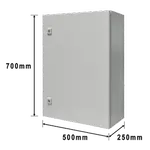 [Nexus:syscom] 2 - Gabinete de Acero IP66 Uso en Intemperie (500 x 700 x 250 mm) con Placa Trasera Interior Metálica y Compuerta Inferior Atornillable (Incluye Chapa y Llave T). PST-5070-25A imagen 2