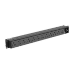 [Nexus:syscom] 1 - PDU Básico para Distribución de Energía, Enchufe de Entrada NEMA 5-20P, Con 12 Contactos NEMA 5-20R, Instalación Horizontal de 19in, 1UR, 20 Amp, 120 Vca P12B19M imagen 1