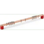[Nexus:syscom] 2 - Barra Distribución Tierra Rack 19 in / Cobre 100% / 550A / Aisladores Rojos / 0.64 cm (0.25 in) / J-STD-607-A LP-BUS-RACK imagen 2