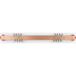 [Nexus:syscom] 4 - Barra Distribución Tierra Rack 19 in / Cobre 100% / 550A / Aisladores Rojos / 0.64 cm (0.25 in) / J-STD-607-A LP-BUS-RACK imagen 4