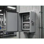 [Nexus:syscom] 5 - Gabinete de Bisagra Continua NEMA 12; IP66 de Uso en Intemperie, 305 x 254 x 203 mm, De Acero, Color Gris A12108CH imagen 5