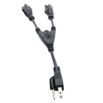 [Nexus:syscom] 2 - Cable con derivación Vca / 1 Entrada macho Vca / 2 salidas hembra Vca DIY-VCA imagen 2