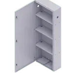 [Nexus:syscom] 1 - Gabinete para instalación de 4 Baterías , Fabricado en Lámina Galvanizada, Accesorios para poste (No incluidos) GBP04 imagen 1