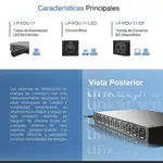 [Nexus:syscom] 5 - PDU para Distribución de Energía, Montaje en Rack, 11 salidas, Instalación Horizontal, de 19in, 1U, 15 Amp, 120 Vca LP-PDU-11 imagen 5