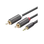 [Nexus:syscom] 2 - Cable Adaptador de 3.5mm Macho a 2 RCA Macho / 3 Metros (9.84 Pies) / Color Gris / Blindaje Múltiple / ABS / Alta Calidad 10512 imagen 2