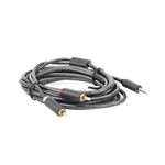 [Nexus:syscom] 4 - Cable Adaptador de 3.5mm Macho a 2 RCA Macho / 3 Metros (9.84 Pies) / Color Gris / Blindaje Múltiple / ABS / Alta Calidad 10512 imagen 4