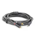 [Nexus:syscom] 6 - Cable Adaptador de 3.5mm Macho a 2 RCA Macho / 5 Metros (16.40 Pies) / Color Gris / Blindaje Múltiple / ABS / Alta Calidad 10513 imagen 6