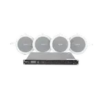 [Nexus:syscom] 1 - KIT de Amplificador de 120W para Rack | 4 Altavoces de Plafón de 4in | 3 - 6W | Sistema 70/100V SF120DTB/4CS imagen 1