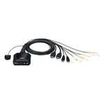 [Nexus:syscom] 1 - Conmutador KVM con cable HDMI 4K USB de 2 puertos con selector de puerto remoto |  4096x2160 @ 60Hz (4K DCI) | HDCP 2.2 |  Jack 3.5mm (Audio/Micrófono) | Conecta y controla 2 equipos con un solo monitor, teclado y mouse CS22H imagen 1