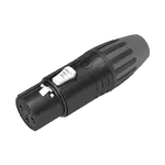 [Nexus:syscom] 1 - Conector XLR hembra | Carcasa Enchapada en Negro | Contactos Enchapados en Plata | SCMF3-B imagen 1