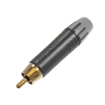 [Nexus:syscom] 1 - Conector Macho RCA | Carcasa Enchapada en Negro | Contacto Enchapado en Oro | Cable OD 3.5-6.5mm MT380 imagen 1