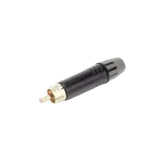 [Nexus:syscom] 2 - Conector Macho RCA | Carcasa Enchapada en Negro | Contacto Enchapado en Oro | Cable OD 3.5-6.5mm MT380 imagen 2