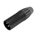 [Nexus:syscom] 1 - XLR conector de cable macho, carcasa enchapada en negro, contactos enchapados en plata SCMM3-B imagen 1