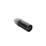 [Nexus:syscom] 3 - XLR conector de cable macho, carcasa enchapada en negro, contactos enchapados en plata SCMM3-B imagen 3