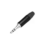 [Nexus:syscom] 1 - Conector delgado estereo de 3.5 mm, carcasa cromada negra, contacto niquelado, cable OD 2-4,5 mm M2TP3C-B imagen 1