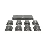 [Nexus:syscom] 2 - Kit Divisor y Extensor HDMI (Extender Splitter)  / Divide 1 Fuente HDMI a 8 Pantallas / Extiende la señal HDMI hasta 40 m / Resolución 1080P @ 60 Hz / Cat 6/6a/7 / Uso 24/7 / Salida Loop en el Tx / IR / Alimente solo el Tx (PoC). TT718PRO imagen 2