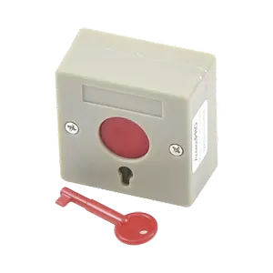 Botón de Pánico a Prueba de Fuego / Restablecimiento con Llave / Tamaño Compacto para Fácil Instalación 