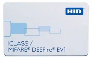 2434xK HID Tarjeta Inteligente iCLASS 32K bit con 2 Areas de Aplicacion & MIFARE EV1 8K Memoria con Sistema de Archivos Flexible