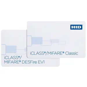2430xM HID Tarjeta Inteligente iCLASS 2K bit con 2 Areas de Aplicacion & MIFARE 1K Memoria con 16 Sectores