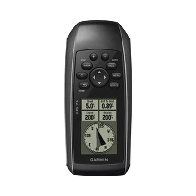 GPSMAP 73 Portátil / Pantalla LCD 4 Niveles de Gris / Resolución 128 x 160 Píxeles / Autonomía +18 Horas / Resistencia al Agua IPX7 / Receptor de Alta Sensibilidad / 1000 Waypoints / 100 Tracks / Flotante / Calendario de Caza y