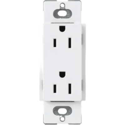 Tomacorriente receptáculo convencional  120V, 15A, color blanco.