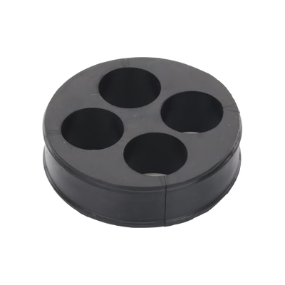 Inserto de Caucho de 4" Con Cuatro Orificios para Cable de 7/8 in