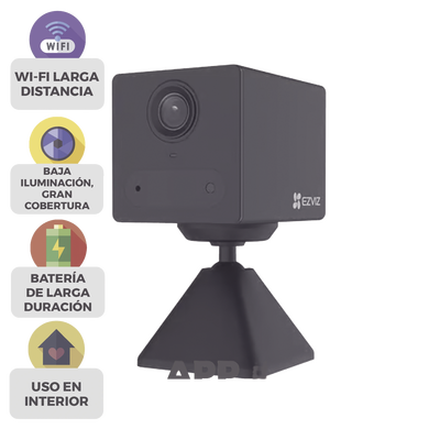 Mini Cámara IP Inalámbrica Con Batería Recargable (Cero Cables) / 2 Megapíxel  / Uso en Interior / Grabación en la Nube / Base Magnética Para Adherirla a Superficies Metálicas