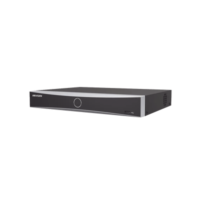 NVR 12 Megapixel (4K) / 16 canales IP / AcuSense (Evita Falsas Alarmas) / Reconocimiento Facial / 1 Bahía de Disco Duro  / HDMI en 4K / Sin Puertos PoE+