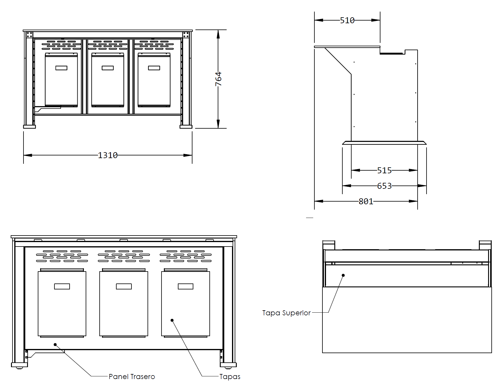 Especificaciones dimensionales