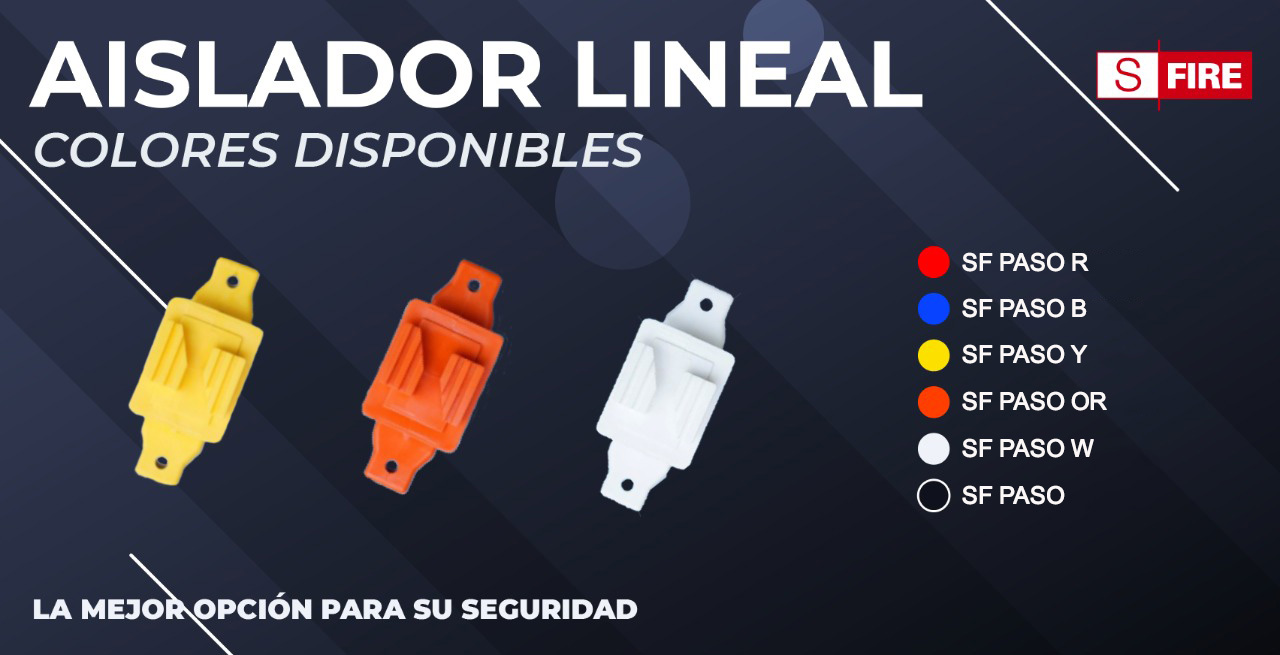 Aislador de Paso Blanco reforzado para cercos eléctricos